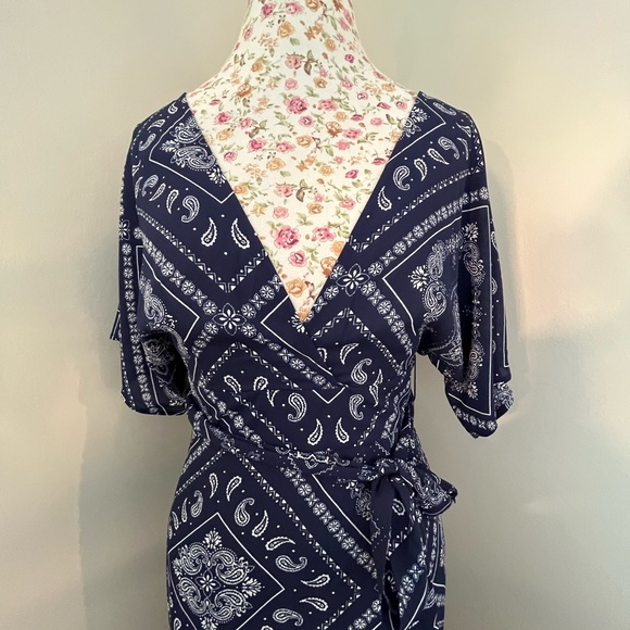 Navy patterned maxi dress - Picture 2 of 5